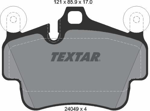 Textar 2404903 - Тормозные колодки, дисковые, комплект autospares.lv