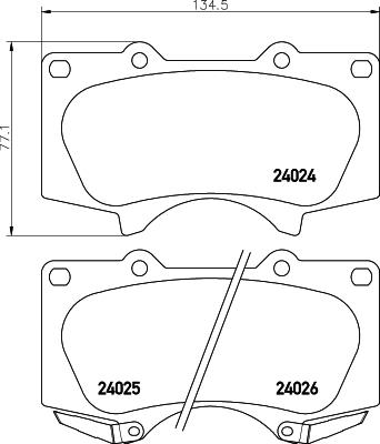 Textar 2402407 - Тормозные колодки, дисковые, комплект autospares.lv