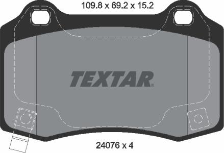 Textar 2407601 - Тормозные колодки, дисковые, комплект autospares.lv