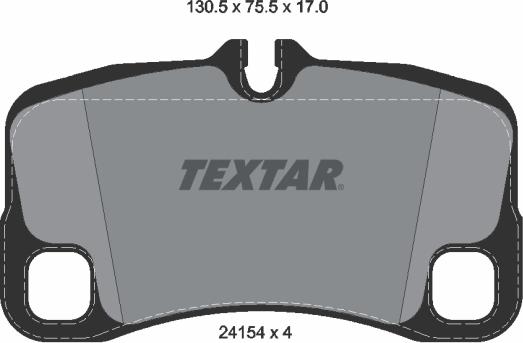 Textar 2415401 - Тормозные колодки, дисковые, комплект autospares.lv