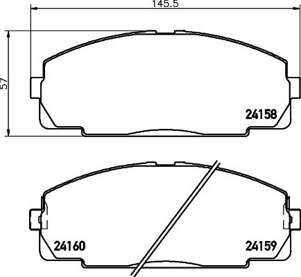 Textar 2415801 - Тормозные колодки, дисковые, комплект autospares.lv