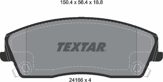 Textar 2416601 - Тормозные колодки, дисковые, комплект autospares.lv