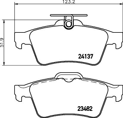 Textar 2413704 - Тормозные колодки, дисковые, комплект autospares.lv