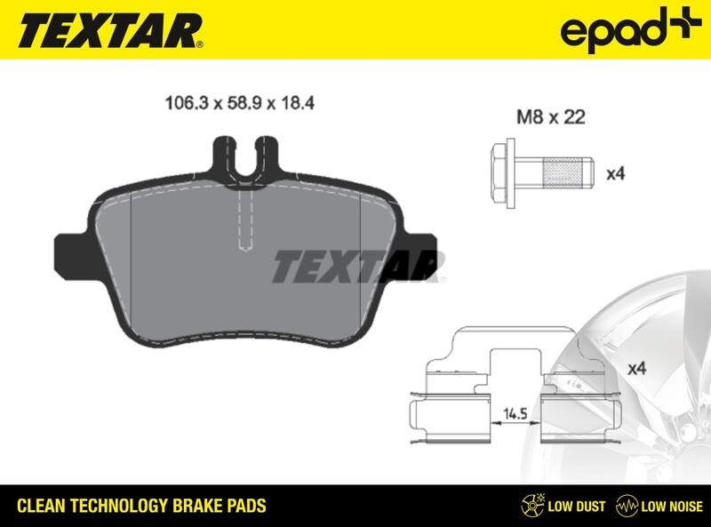 Textar 2484801CP - Тормозные колодки, дисковые, комплект autospares.lv