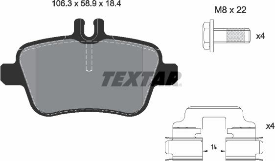 Textar 2484801 - Тормозные колодки, дисковые, комплект autospares.lv