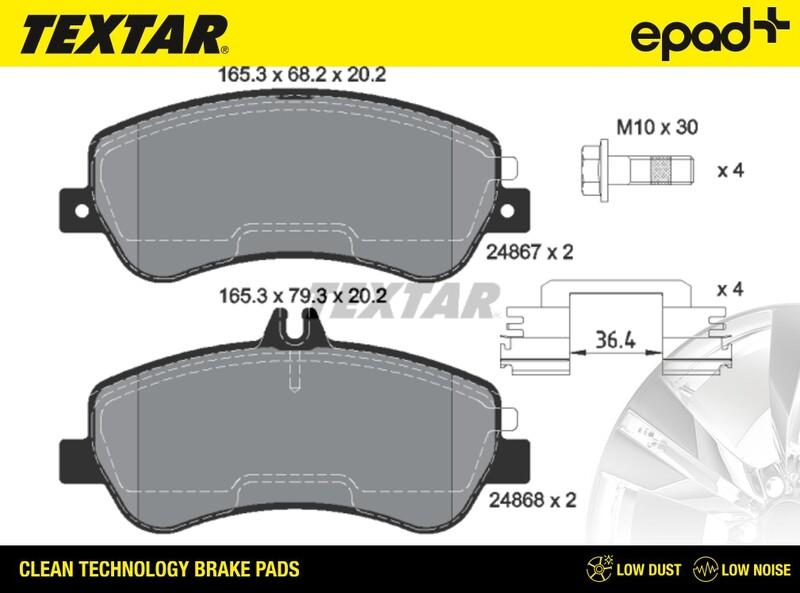 Textar 2486701CP - Тормозные колодки, дисковые, комплект autospares.lv