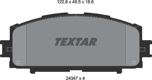 Textar 2434701 - Тормозные колодки, дисковые, комплект autospares.lv