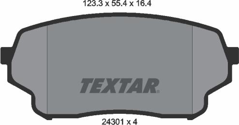 Textar 2430101 - Тормозные колодки, дисковые, комплект autospares.lv