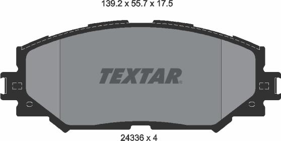 Textar 2433601 - Тормозные колодки, дисковые, комплект autospares.lv