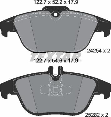 Textar 2425481 - Тормозные колодки, дисковые, комплект autospares.lv