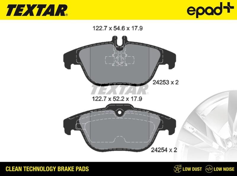 Textar 2425301CP - Тормозные колодки, дисковые, комплект autospares.lv