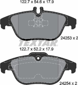 Textar 2425301 - Тормозные колодки, дисковые, комплект autospares.lv