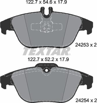 Textar 2425381 - Тормозные колодки, дисковые, комплект autospares.lv