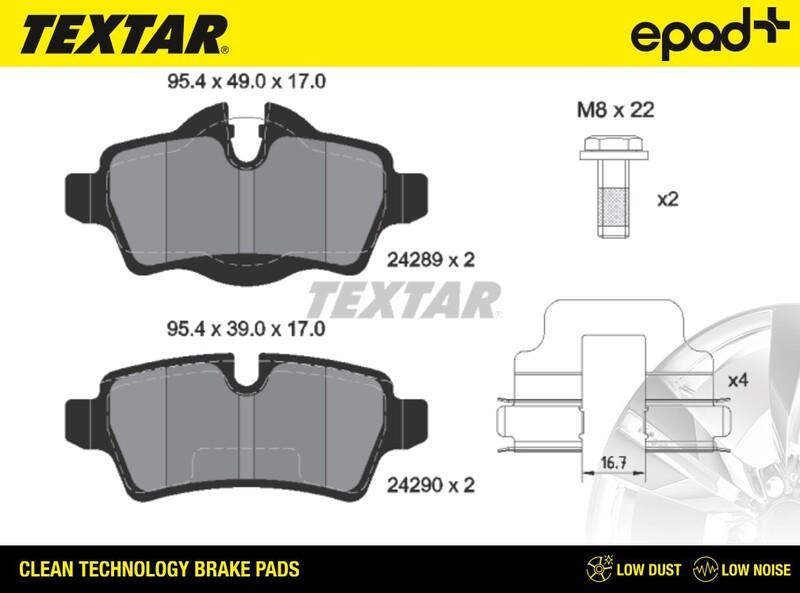 Textar 2428901CP - Тормозные колодки, дисковые, комплект autospares.lv