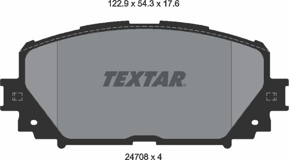 Textar 2470801 - Тормозные колодки, дисковые, комплект autospares.lv