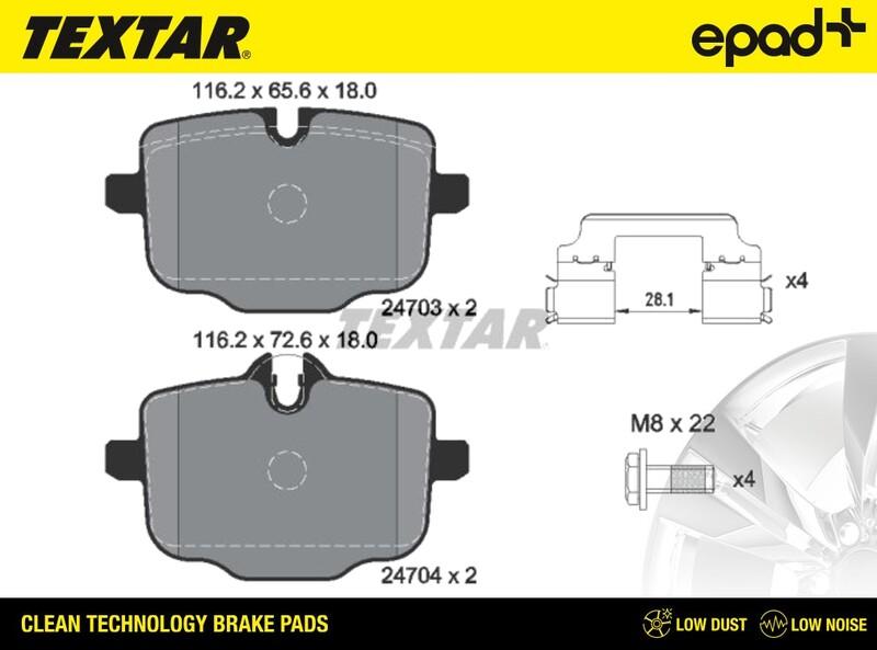 Textar 2470301CP - Тормозные колодки, дисковые, комплект autospares.lv