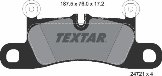 Textar 2472101 - Тормозные колодки, дисковые, комплект autospares.lv