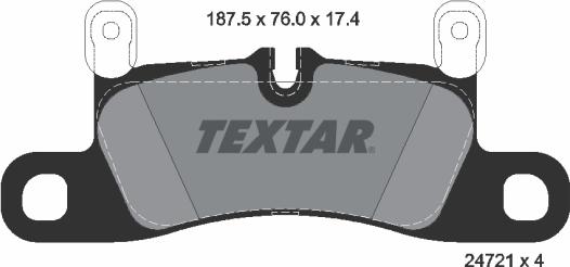 Textar 2472102 - Тормозные колодки, дисковые, комплект autospares.lv