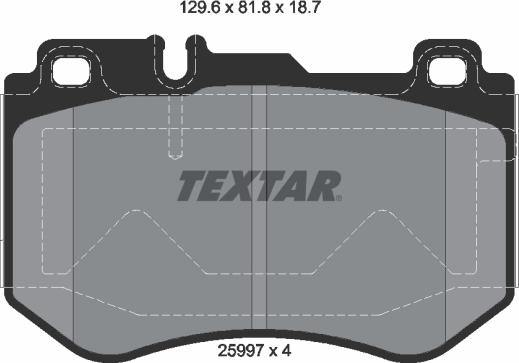 Textar 2599701 - Тормозные колодки, дисковые, комплект autospares.lv