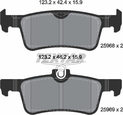 Textar 2596801 - Тормозные колодки, дисковые, комплект autospares.lv