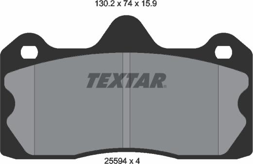 Textar 2559401 - Тормозные колодки, дисковые, комплект autospares.lv