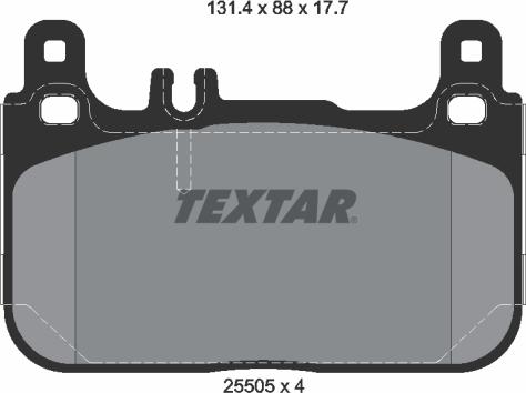 Textar 2550501 - Тормозные колодки, дисковые, комплект autospares.lv