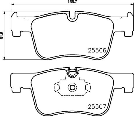 Textar 2550603 - Тормозные колодки, дисковые, комплект autospares.lv