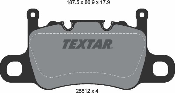 Textar 2551203 - Тормозные колодки, дисковые, комплект autospares.lv