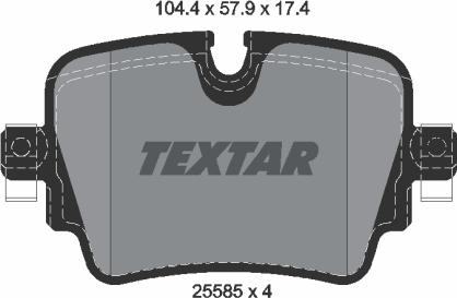 Textar 2558501 - Тормозные колодки, дисковые, комплект autospares.lv