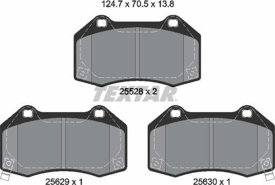 Textar 2552803 - Тормозные колодки, дисковые, комплект autospares.lv