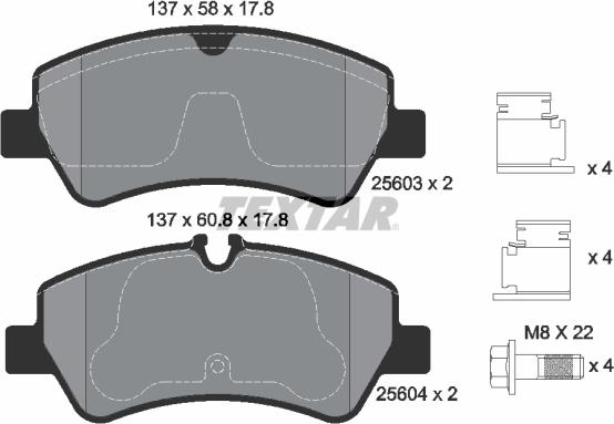 Textar 2560301 - Тормозные колодки, дисковые, комплект autospares.lv