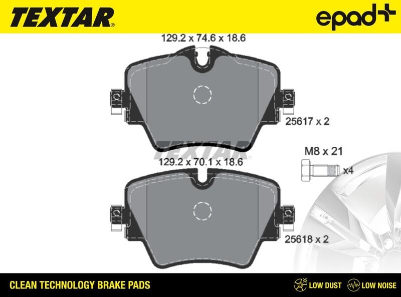 Textar 2561701CP - Тормозные колодки, дисковые, комплект autospares.lv