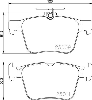 Textar 2500904 - Тормозные колодки, дисковые, комплект autospares.lv