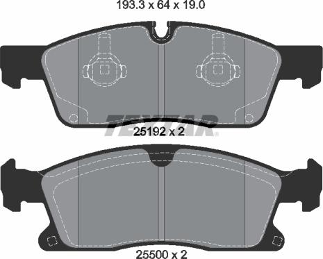 Textar 2519201 - Тормозные колодки, дисковые, комплект autospares.lv