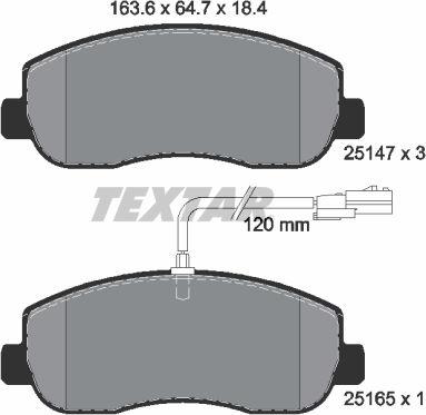 Textar 2514701 - Тормозные колодки, дисковые, комплект autospares.lv