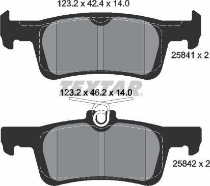 Textar 2584104 - Тормозные колодки, дисковые, комплект autospares.lv