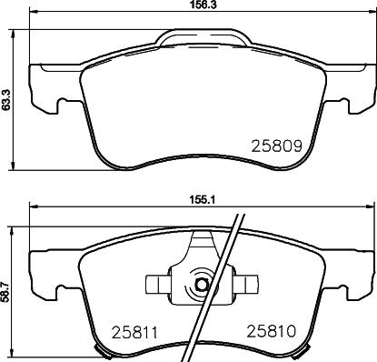 Textar 2580901 - Тормозные колодки, дисковые, комплект autospares.lv