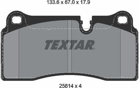 Textar 2581401 - Тормозные колодки, дисковые, комплект autospares.lv