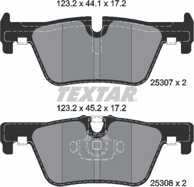 Textar 2530701 - Тормозные колодки, дисковые, комплект autospares.lv