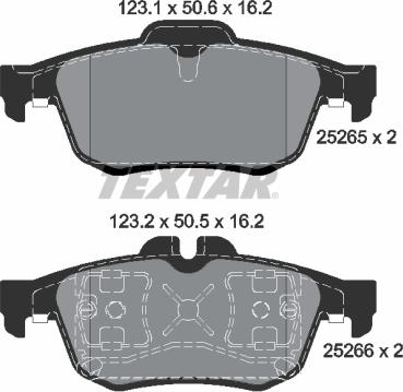 Textar 2526501 - Тормозные колодки, дисковые, комплект autospares.lv