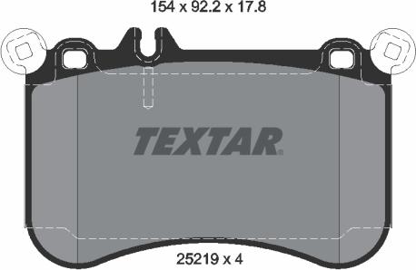 Textar 2521901 - Тормозные колодки, дисковые, комплект autospares.lv