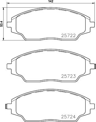 Textar 2572203 - Тормозные колодки, дисковые, комплект autospares.lv