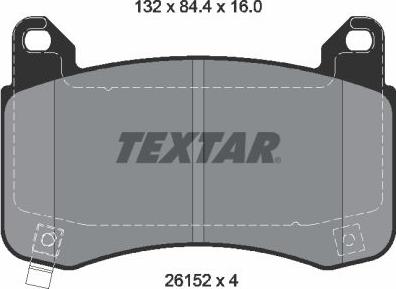 Textar 2615201 - Тормозные колодки, дисковые, комплект autospares.lv