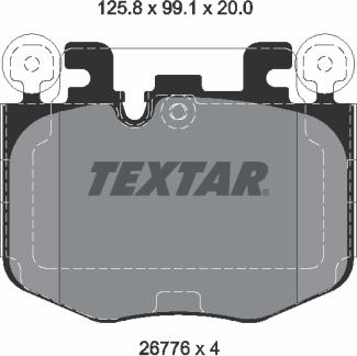 Textar 2677601 - Тормозные колодки, дисковые, комплект autospares.lv