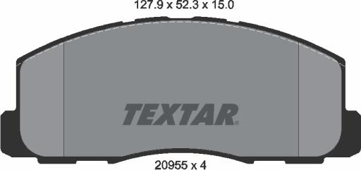 Textar 2095501 - Тормозные колодки, дисковые, комплект autospares.lv