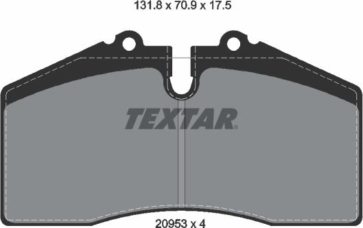 Textar 2095302 - Тормозные колодки, дисковые, комплект autospares.lv