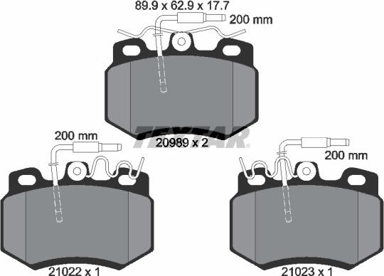 Textar 89009800 - Дисковый тормозной механизм, комплект autospares.lv