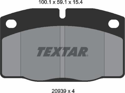 Textar 89001800 - Дисковый тормозной механизм, комплект autospares.lv