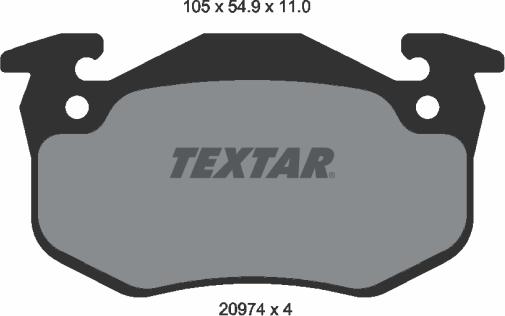 Textar 2097401 - Тормозные колодки, дисковые, комплект autospares.lv