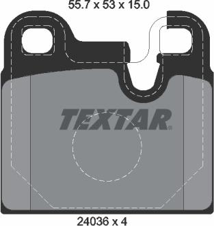 Textar 2043602 - Тормозные колодки, дисковые, комплект autospares.lv